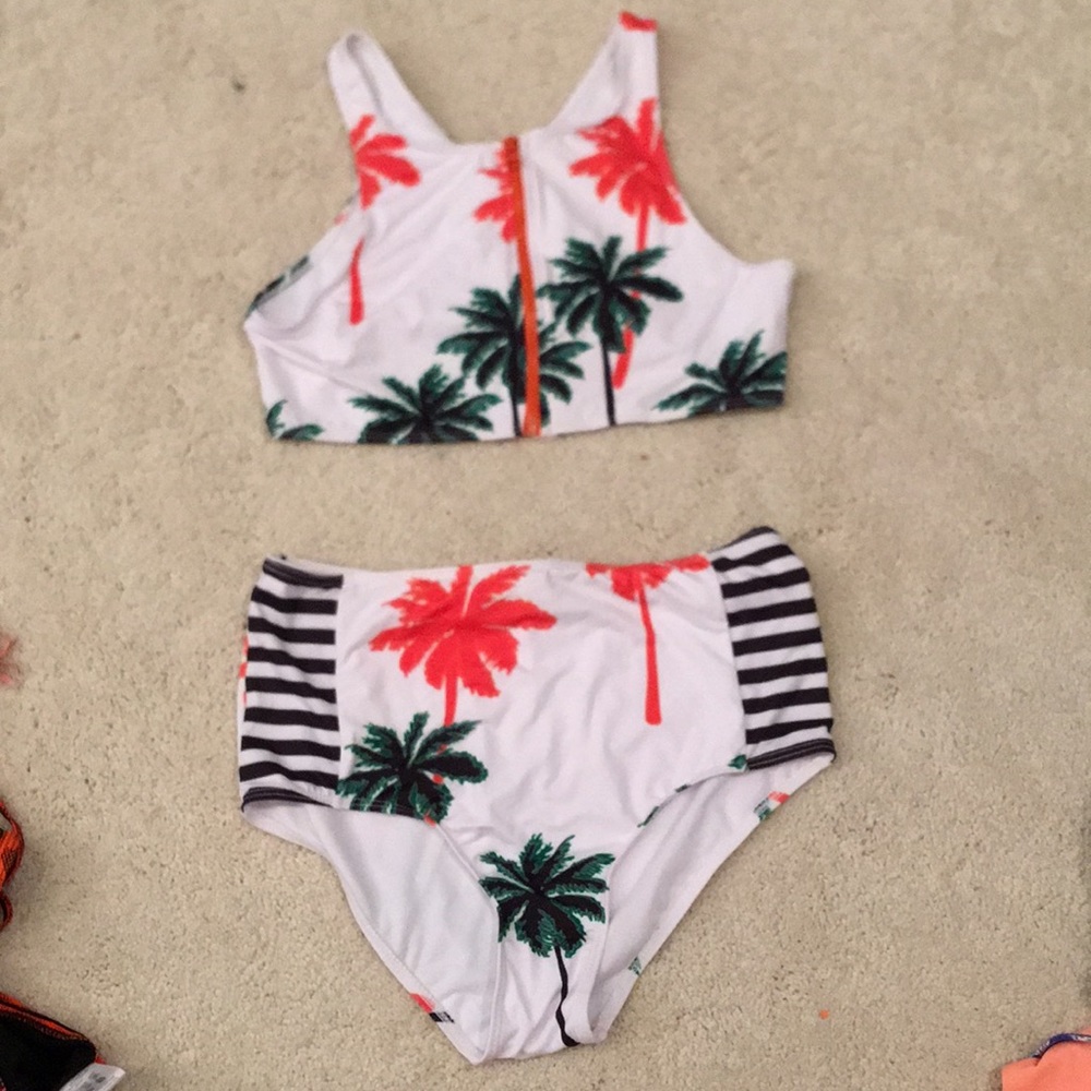 Never worn high waisted/neck bikini